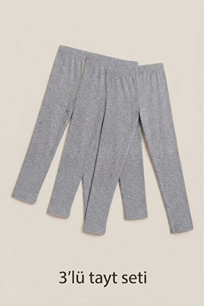 enmodaiçgiyim Women's 3-Piece Gray Plus Size High Waist Cotton Lycra Gatherin...