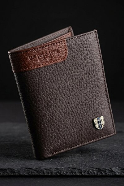 U.S. Polo Assn. 7616-7617-7615 HAKİKİ DERİ CÜZDAN KARTLIK FLOTUR KAHVE