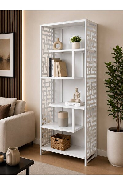 VELLORA DEKORASYON METAL KİTAPLIK - ÇİÇEKLİK - MODERN TASARIM ÇOK AMAÇLI RAF