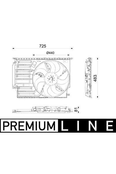 MAHLE Ventilator, Radiator (cu carcasă) Bmw 1 (f40) 2 (f45) 2 Gran Coupe (f44...