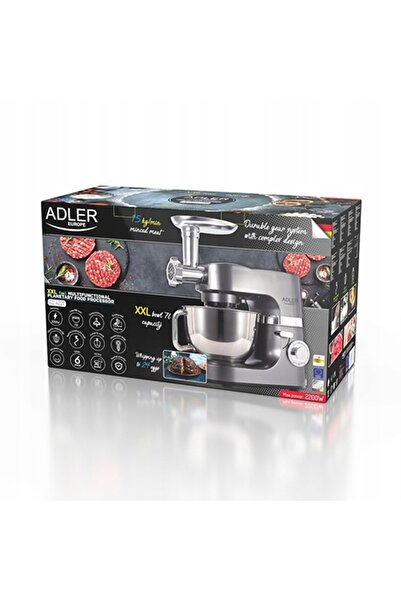 adler Robot de bucătărie planetar AD 4221 1200W cu mașină de tocat carne