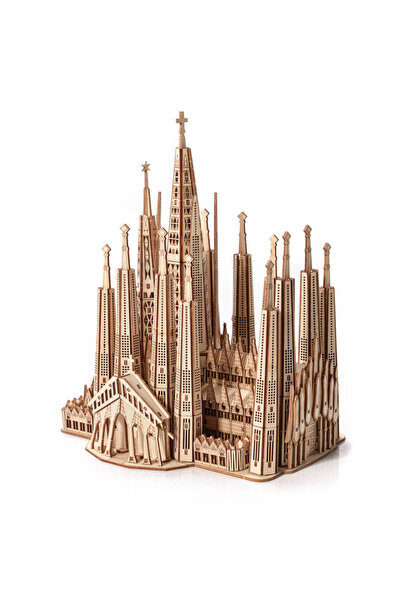 NO BRAND Jucărie din lemn LITTLE STORY 3D Sagrada familia (601 piese)
