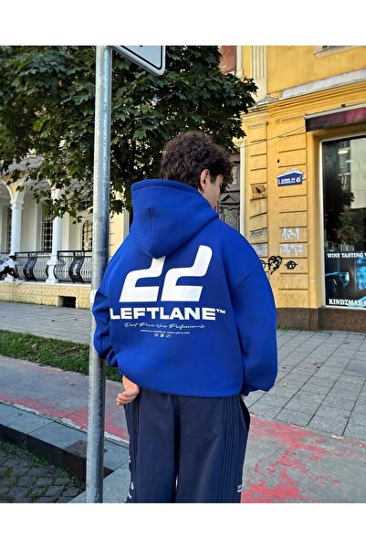 cordelia Blue Two LFTLINE Fire Arm Design Oversize Zip Hoodie