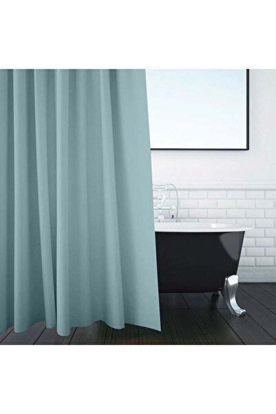 AVA Perdea de Dus PEVA Bleu Gri cu 12 Inele, Impermeabila, 200x180 cm