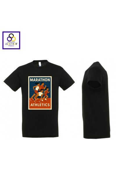 eCult Hub eC T-shirt Marathon 9 - Μαύρο