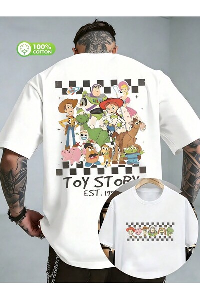 SVART WEAR Toy Story Printed Oversize Crew Neck Summer T-Shirt