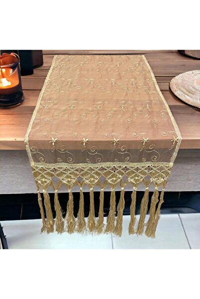 Linea Home ΤΡΑΒΕΡΣΑ ΚΕΝΤΗΜΕΝΗ ΜΕ ΔΕΣΙΜΟ FIORE ΧΡΥΣΑΦΙ 55x200 LH2064021-1
