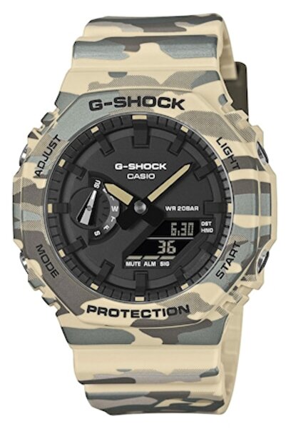 G-SHOCK Ceas bărbătesc GA-2100CM-5AER cu curea de cauciuc camuflaj 45x11mm