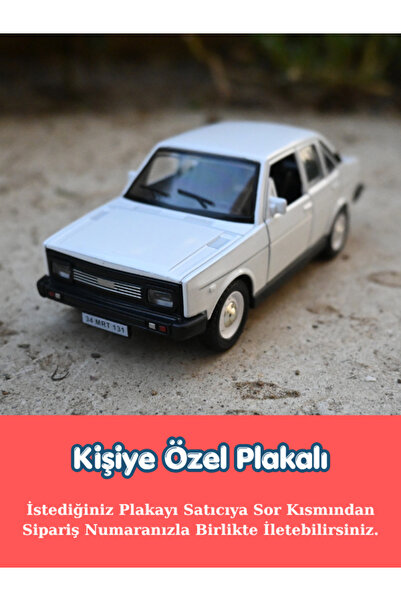 bebeym Murat 131 Metal Araba - Işıklı ve Sesli Kişiye Özel Plakalı
