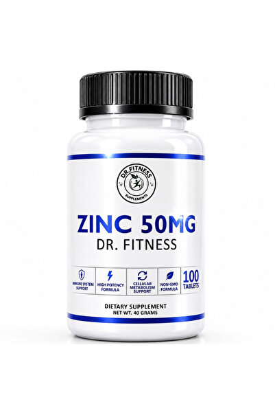 DR.FITNESS Zinc 50 MG Supplement Immunity Booster for Body Energy & Hair Supp...