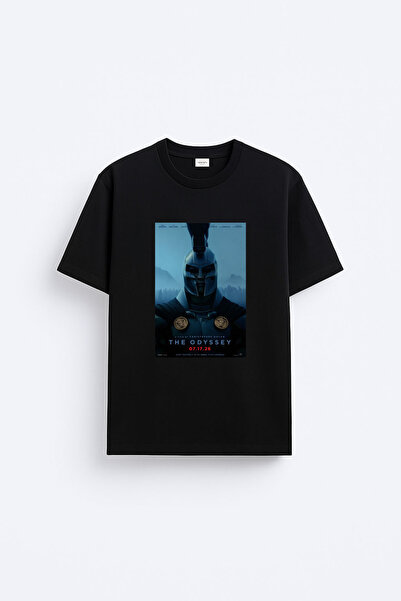 cesita The Odyssey Printed Cotton Black T-Shirt