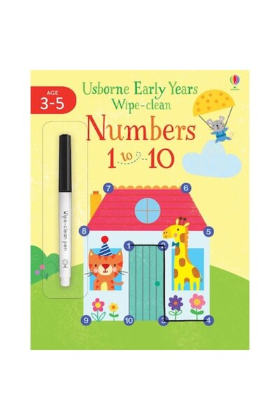 Usborne Детска книга, Usborne, За ранна възраст, Изтриваеми числа от 1 до 10,...