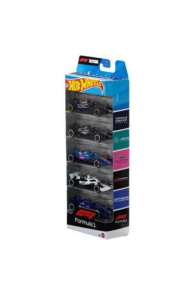 HOT WHEELS JLN11 Formula 1 5'li Set Yeni 2025 Araçları Mercedes, Red Bull, Al...