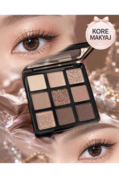 Kozmetik Korean Makeup Gogo Tales 9-Piece Eyeshadow Palette Shimmer & Matte N...
