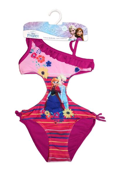 Disney Frozen Costum de baie trikini magenta 3-8 ani cu uscare rapidă 80% pol...