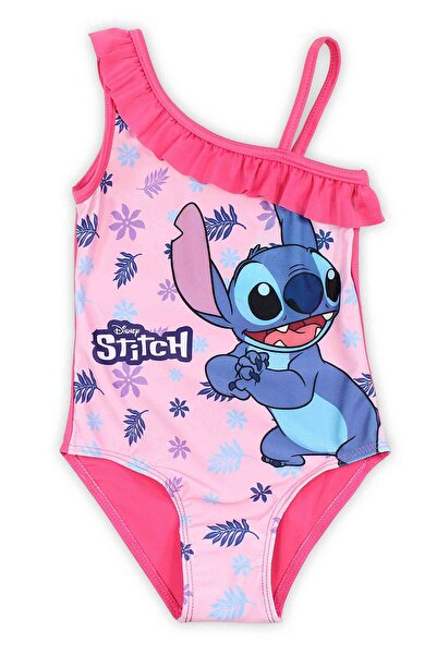 Lilo & Stitch Costum de baie ciclam 3-8 ani cu croi asimetric și fodru 80% po...
