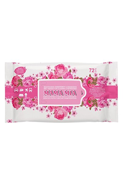 OEM Mama Mia Șervețele umede 72 buc. Cu parfum floral Pachet de îngrijire