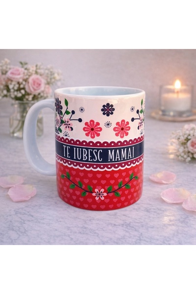 velve Cana cadou pentru Mama cu mesaj "Te iubesc, mama!"