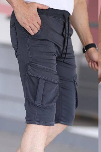 Denim Dnmwr Wer Unisex Khaki Cargo Shorts Elastic Waist Pocket Summer Shorts