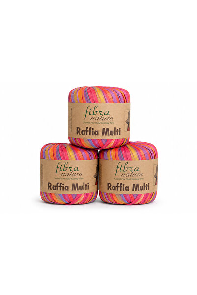 Fibra Natura Ebruli Paper Rope, 3-Pack Bag Rope, Raffia Multi