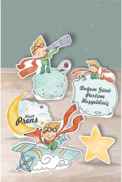 neşeli günlerim Little Prince Themed Birthday * Standing Board Set