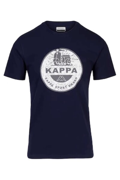 Kappa Tricou din bumbac cu guler rotund și imprimeu grafic, Kappa, Logo Tisco...