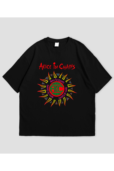 Grafftee Clothing Alice in Chains Printed Unisex Oversize T-Shirt