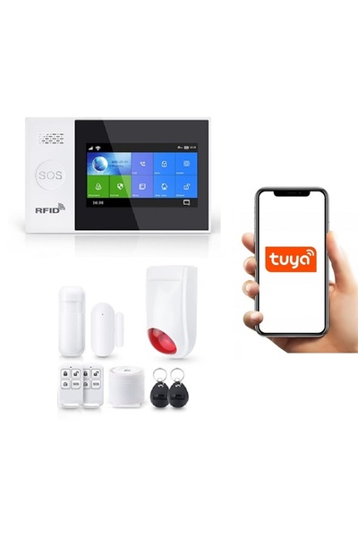 OnShop Alarma Wireless LCD 4.3" Wifi GSM, Onshop, Tuya Smart, 1x PIR, 1x Sire...