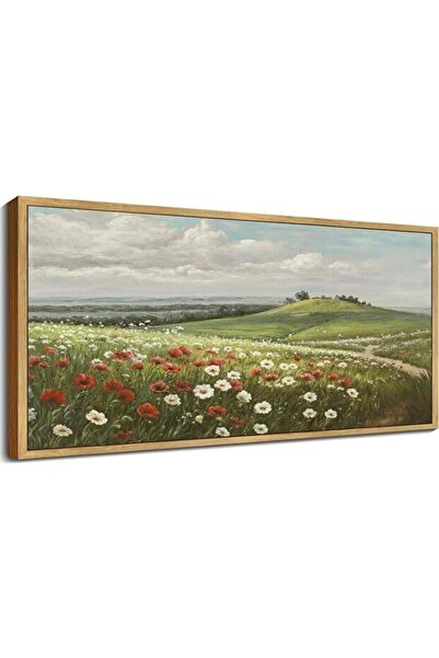 ALAYRA International Alayra Grassland Meadow Framed Canvas Wall Art, 60 x 120 cm