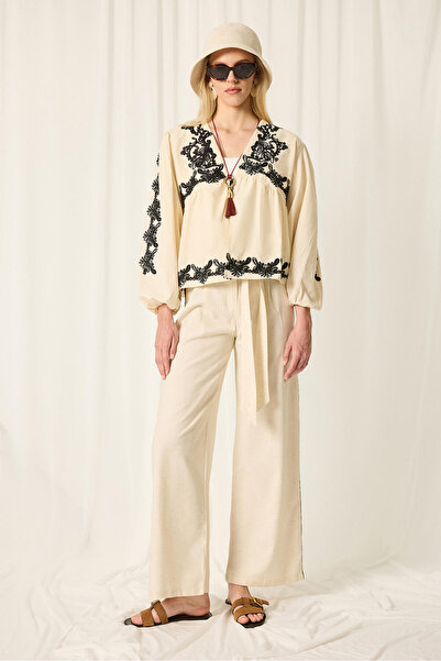 Touché Privé Keten Wide Leg Pants