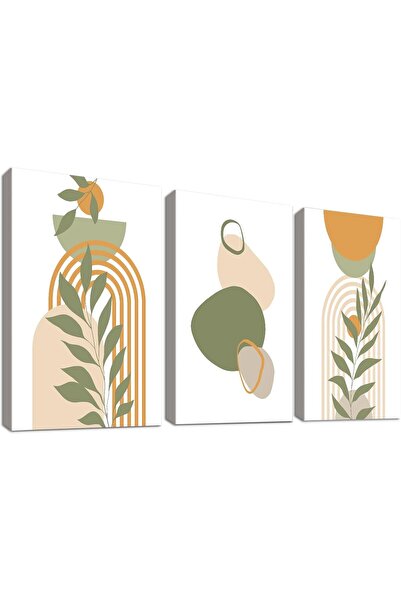 ALAYRA International Signtouch Orange Green Leaves Wrap Framed Canvas Wall Ar...