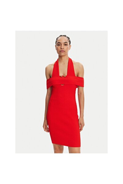 Just Cavalli Rochie tricotată de damă 78PAOM19 CMH51 Roșu