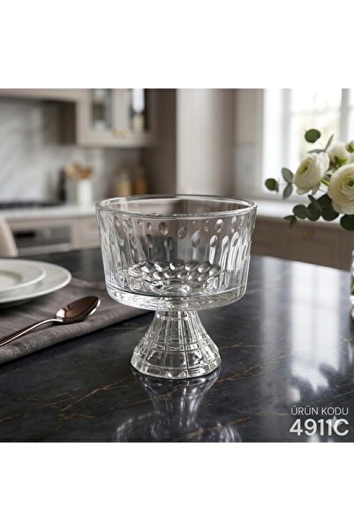 ÇİFTÇİ Konak Alişveri̇ş 4911C-Glass Bowl with Stand 6 Li