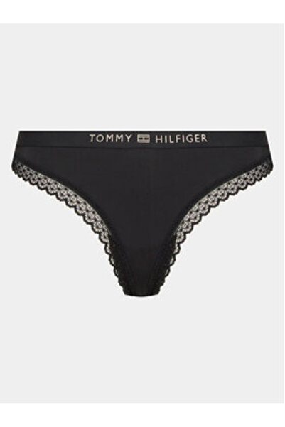 Tommy Hilfiger Tanga de damă UW0UW04184 Negru