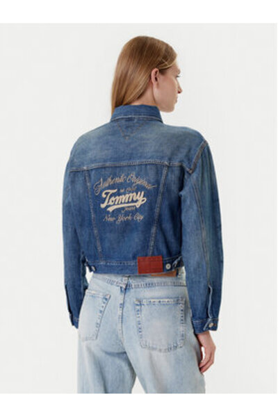 Tommy Jeans Geacă de blugi pentru femei DW0DW21061 Multicoloră