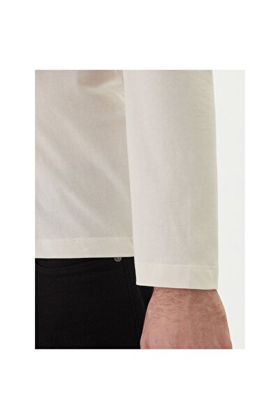 Armani Exchange Bluză cu mânecă lungă pentru bărbați XM002820 AF10356 Crem