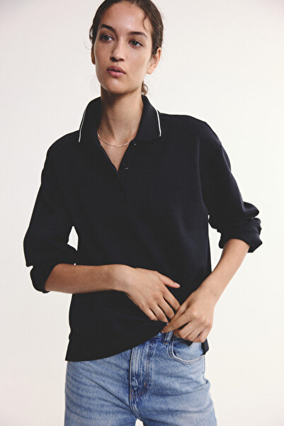 H&M Pamuk Karışımlı Polo Üst
