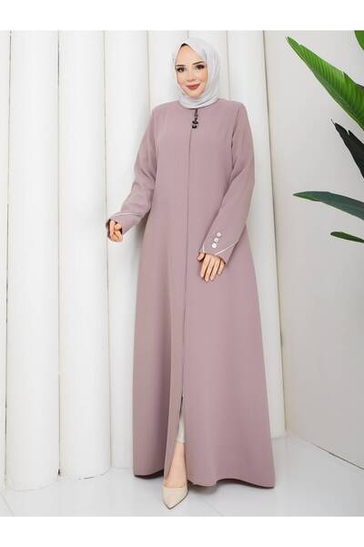 SudeHlt.co Stylish Ferace with Piping and Zipper