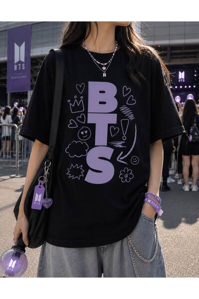 SVART WEAR BTS majica sa širokim izrezom i printom, letnja verzija