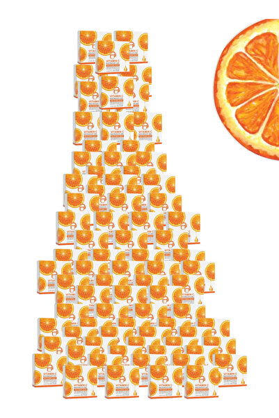 PYRON 80 Pieces Vitamin C Brightening And Anti-Aging Whitening Soap Orange 10...