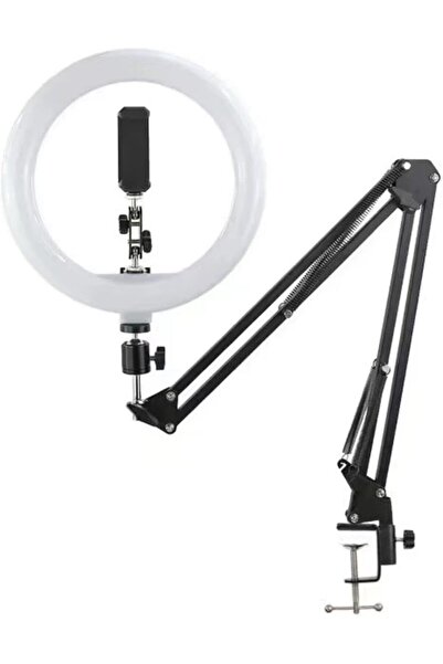 Arabest 10" Ring Light,Overhead Fill Light Set with Phone Mount & Tripod Stan...