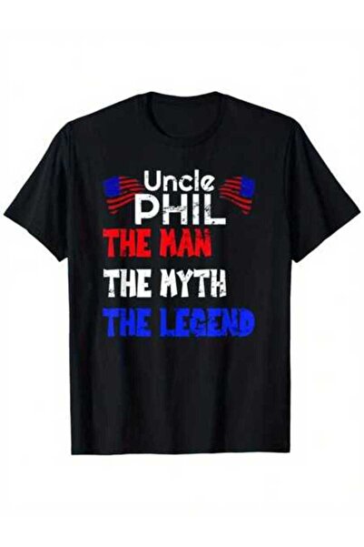 9JY تي شيرت Uncle Phil For Myth The Legend Patriotic American Flag Graphic - ...