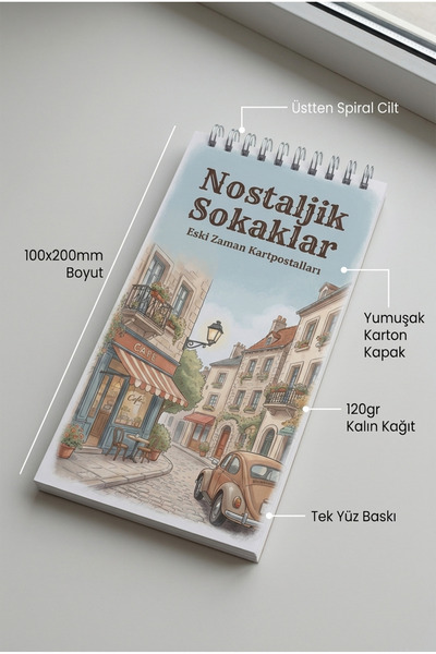 Pink Swan Craft Nostalgic Streets: Old Time Postcards Coloring Book - Bag/Poc...