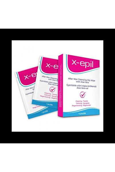 X-Epil Șervețele post-depilare cu ulei și Aloe Vera, X-Epil, 4 bucăți