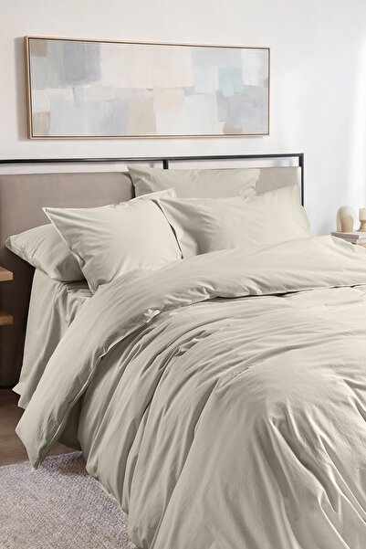 First Choice Arrow 100% Organic Washed Cotton Double Duvet Cover Set