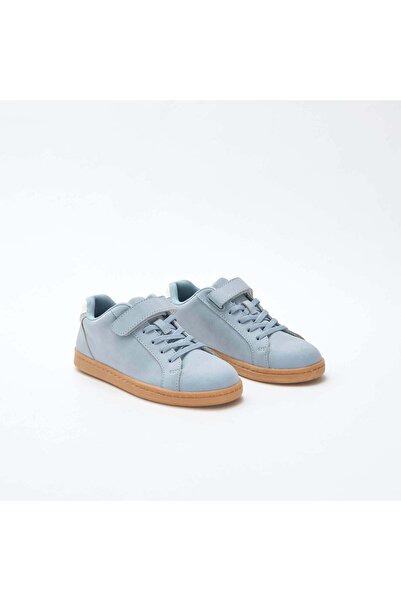 KIABI Two-tone low-top suede-effect trainers BLUE
