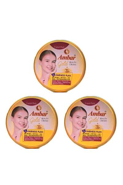 Amber AMBAR GOLD BEAUTY CREAM Enhance your Natural Glow - Pack of 3