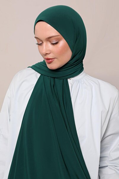 Levidor Emerald Green Plain Premium Jersey Shawl