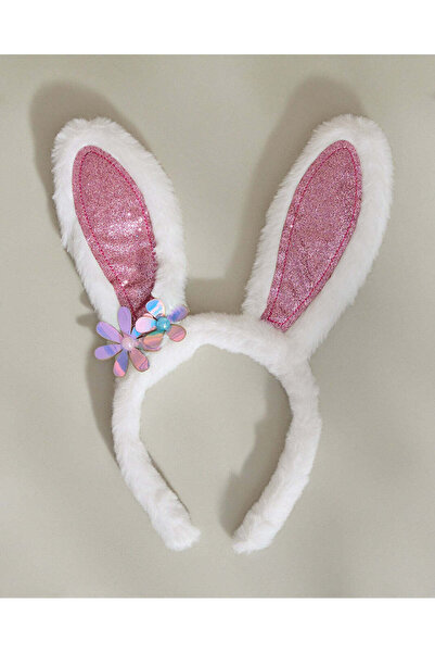 REDTAG Girls White Bunny Ear Hair Band