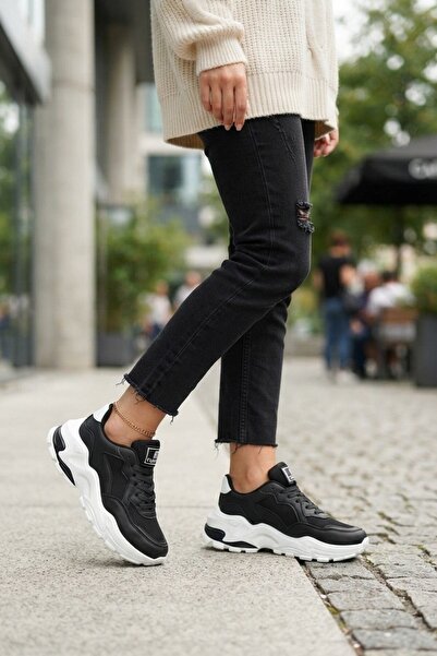 İncim Black / White Mesh Casual Summer Sneaker Women's Sports Shoes